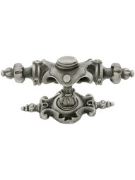 Pembridge Drawer Pull With Pembridge Back Plate in Antique Pewter.